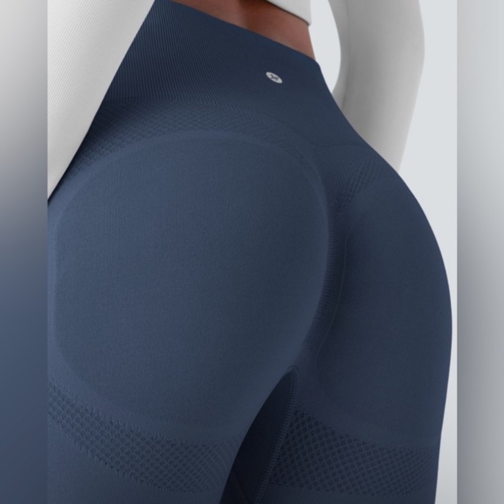 HALARA Blue Seamless Flow High Waisted Tummy Control Butt Lifting Yoga Leggings